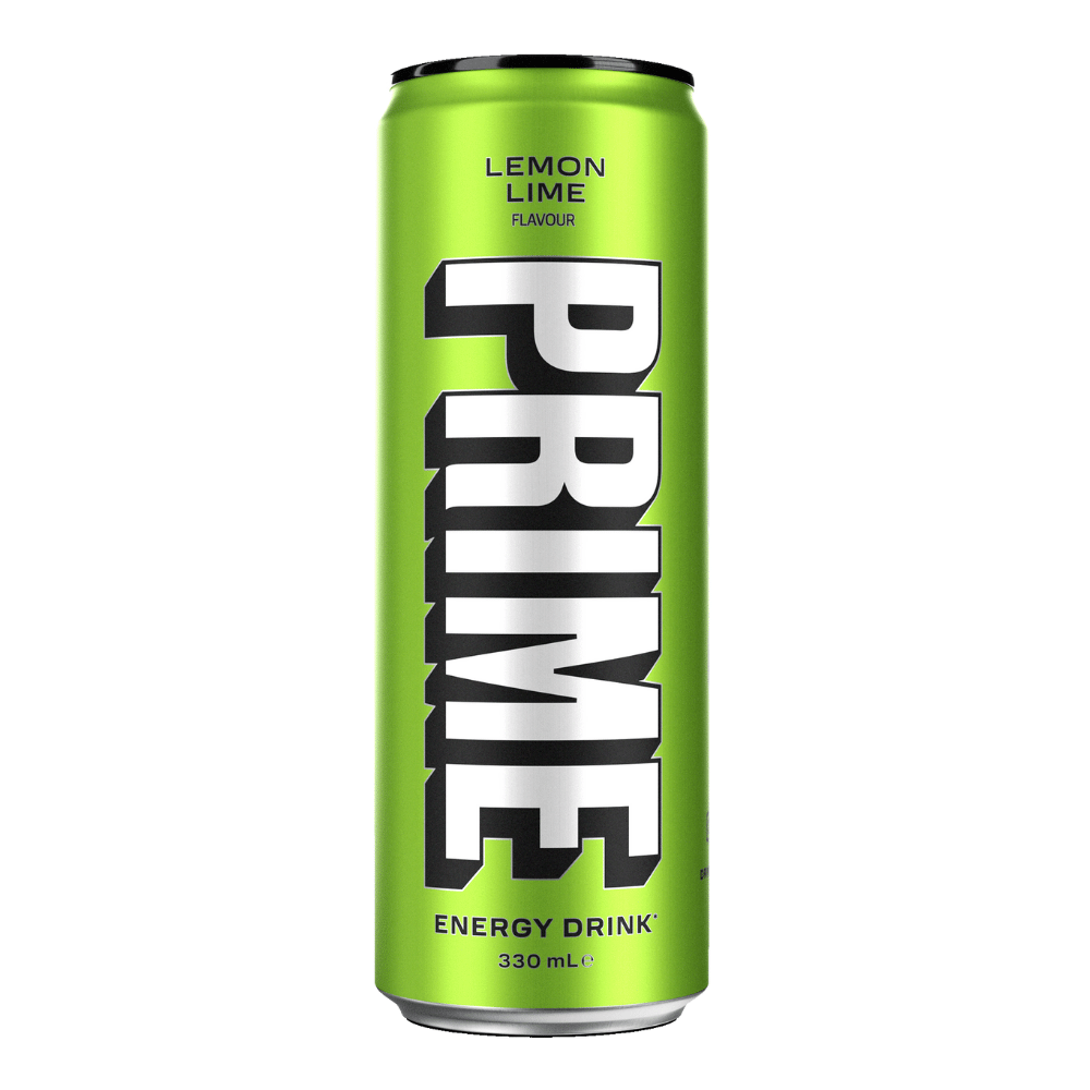 PRIME Energy Lemon Lime Can 330ml RRP 2.49 CLEARANCE XL 89p or 2 for 1.50