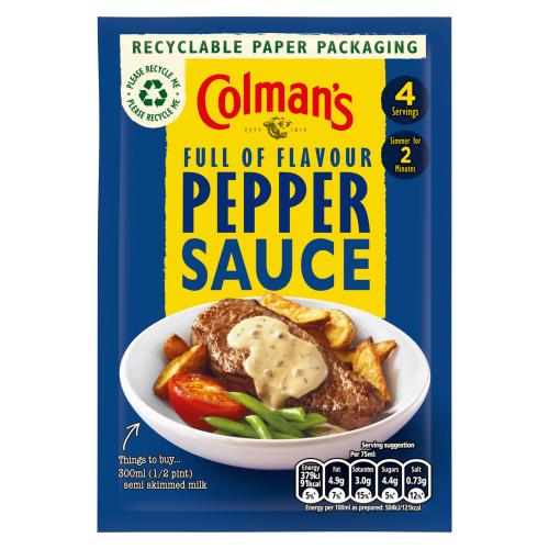 Colman's Full Of Flavour Pepper Sauce 40g RRP 1 CLEARANCE XL 59p or 2 for 1