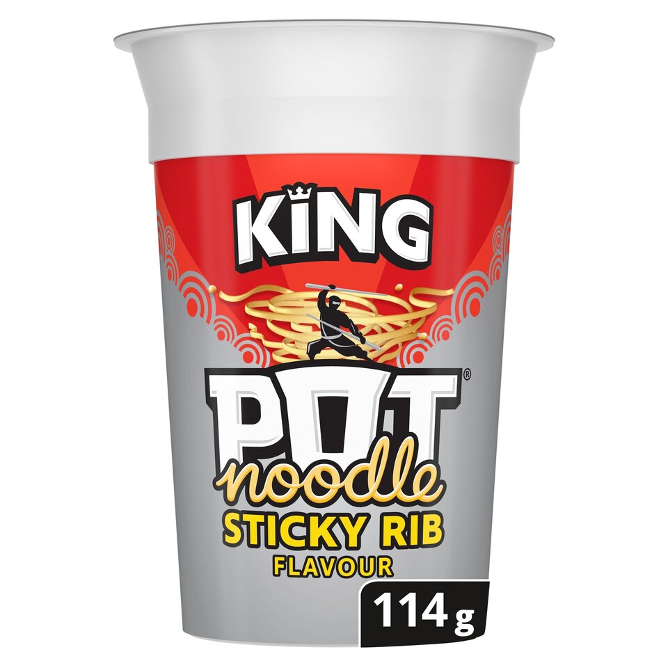 Pot Noodle King Sticky Rib Snack 114g RRP £1.35 CLEARANCE XL 59p or 2 ...