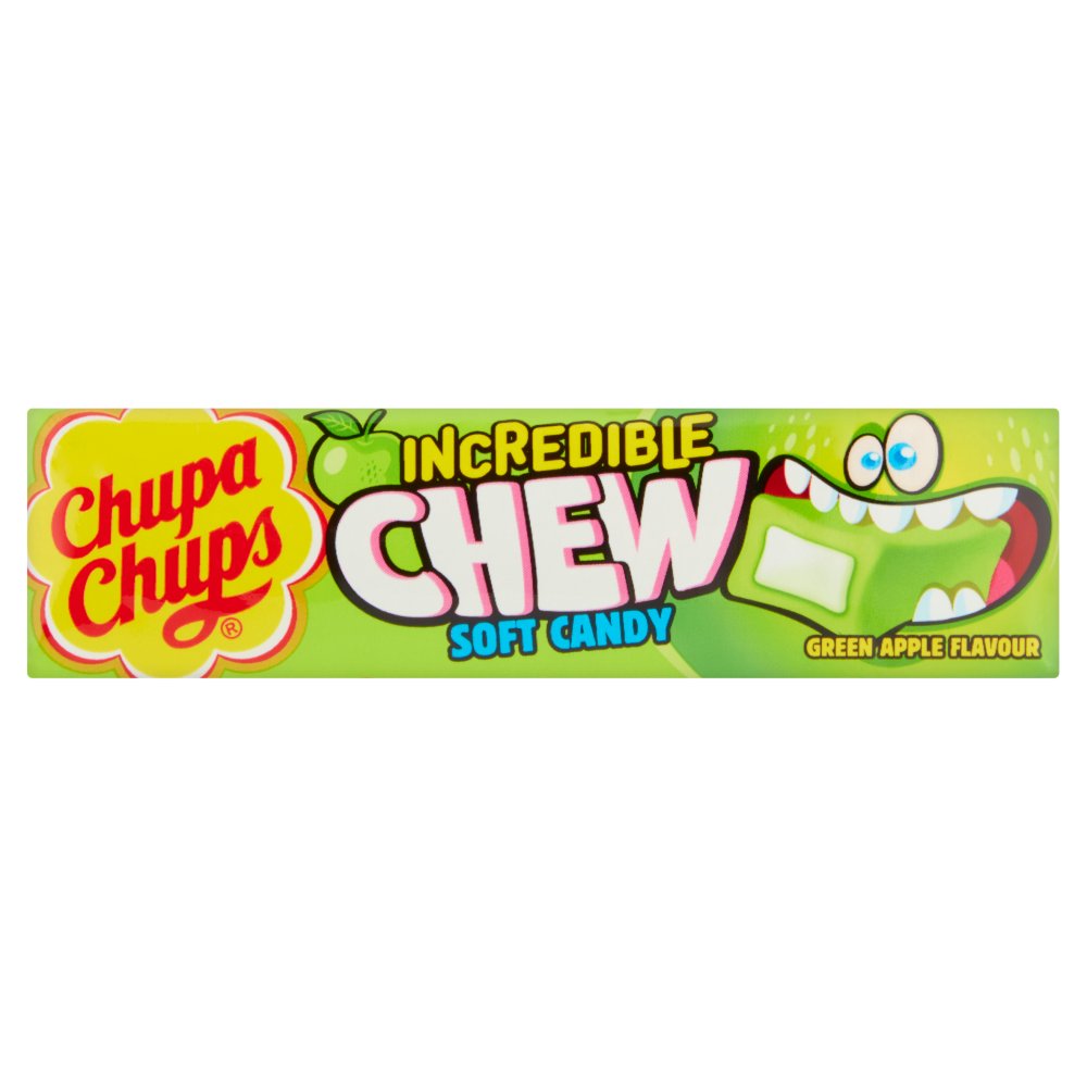 Chupa Chups Incredible Chew Soft Candy Green Apple Flavour 45g RRP 75p CLEARANCE XL 39p or 3 for 99p