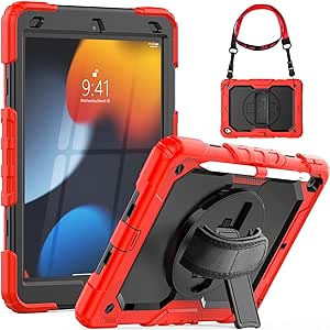 iPad 7/8/9th Generation 10.2 Inch Black & Red Case RRP 19.99 CLEARANCE XL 15.99