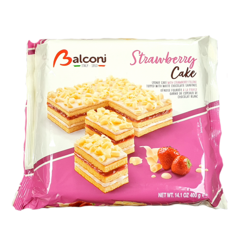 Balconi Strawberry Cake Torta 400g (Dec 22) RRP £2.49 CLEARANCE XL £1. ...