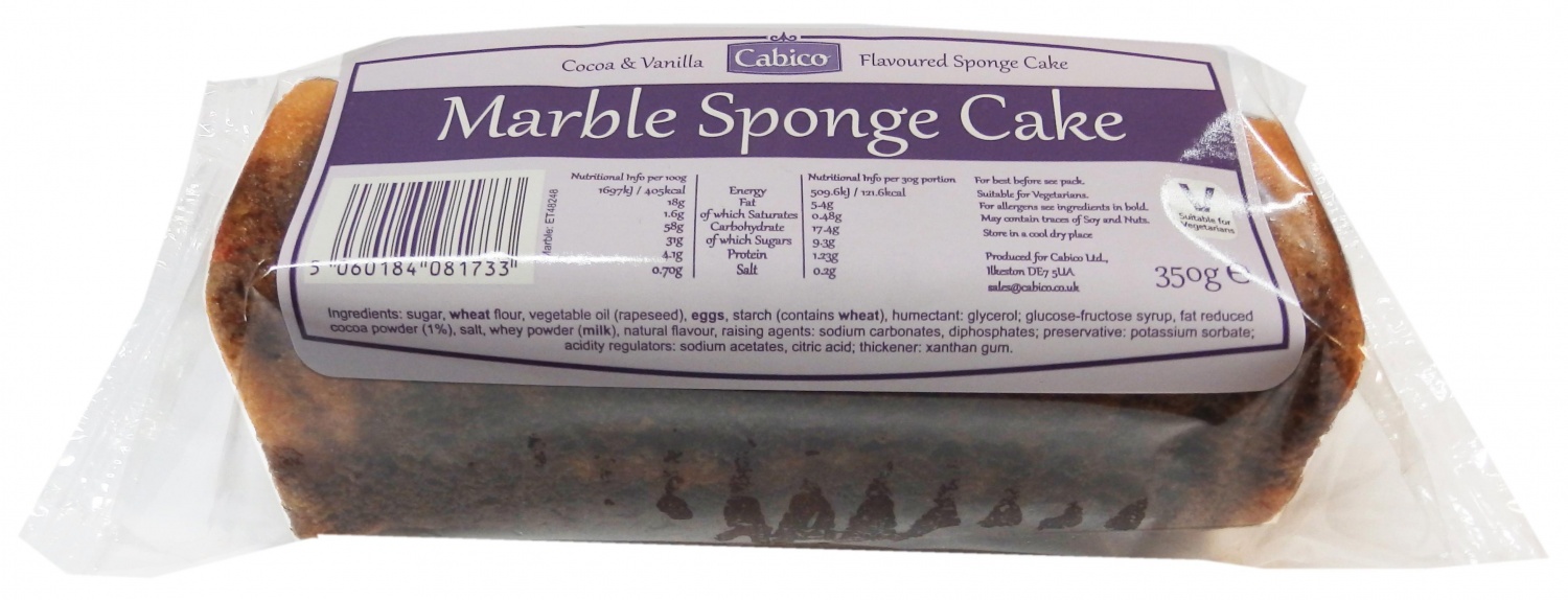 Cabico Marble Sponge Cake 350g (Aug 23 - June 24) RRP 1.39 CLEARANCE XL 89p or 2 for 1.50