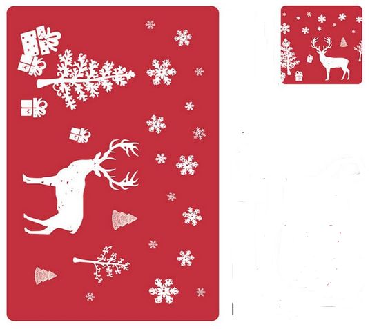 Tiantian 12Pc Christmas Reindeer Tablemat & Coaster Dining Decoration Set RRP 12.99 CLEARANCE XL 8.99