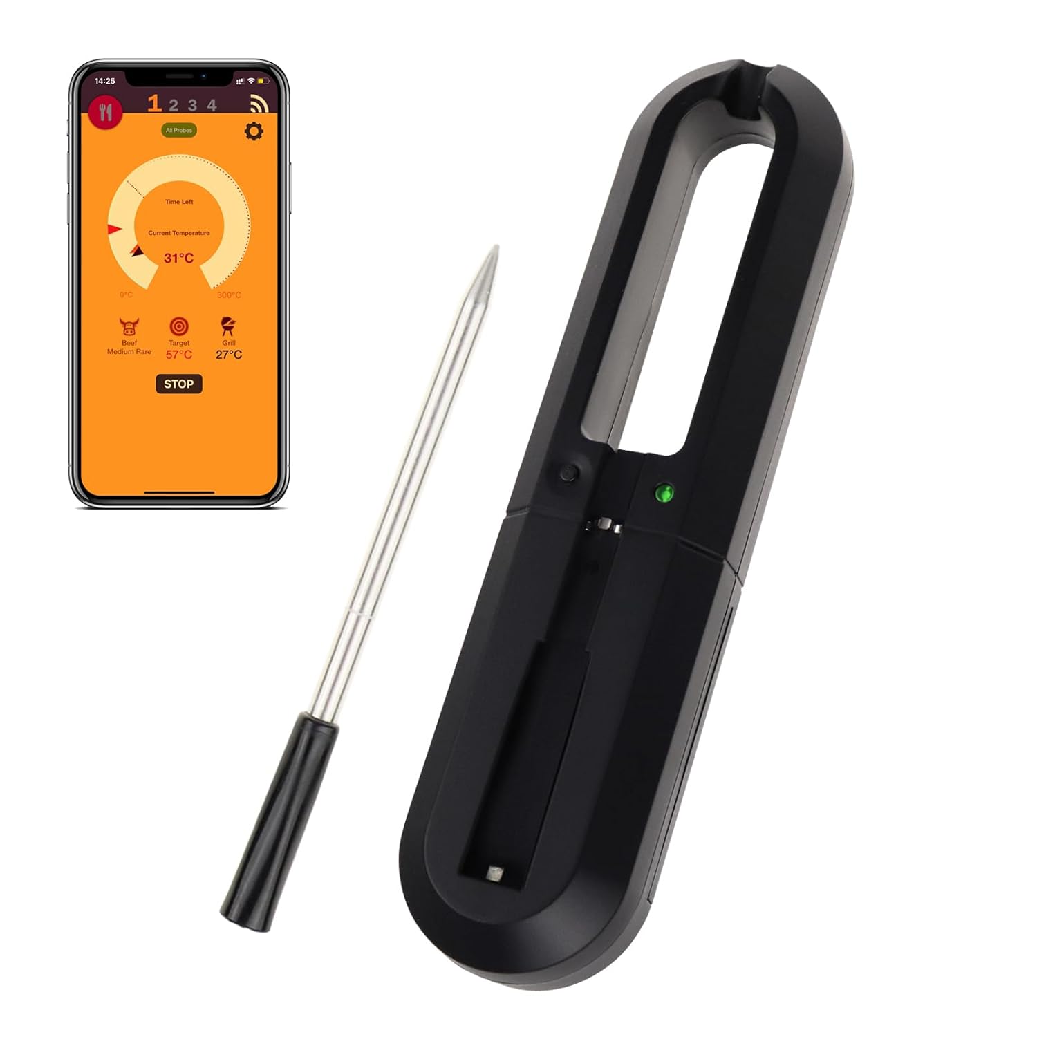 Grill ProbE Wireless Smart Meat Probe/Thermometer RRP 39.99 CLEARANCE XL 29.99