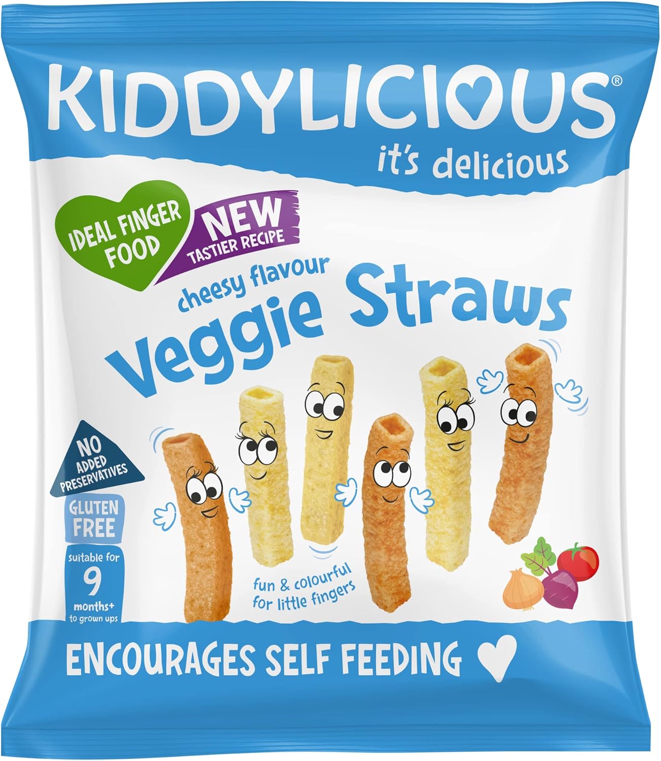 Kiddylicious Cheesy Veggie Straws 9M+ 12g RRP 79p CLEARANCE XL 39p or 3 for 99p