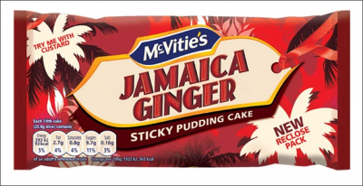 McVities Jamaica Ginger Sticky Pudding Cake 224g (Nov 24 - Dec 24) RRP 1.25 CLEARANCEXL 89p or 2 for 1.50