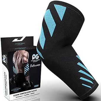 Physix Gear Sport Elbow Support Compression Sleeve Blue Size Small RRP 6.71 CLEARANCE XL 4.99