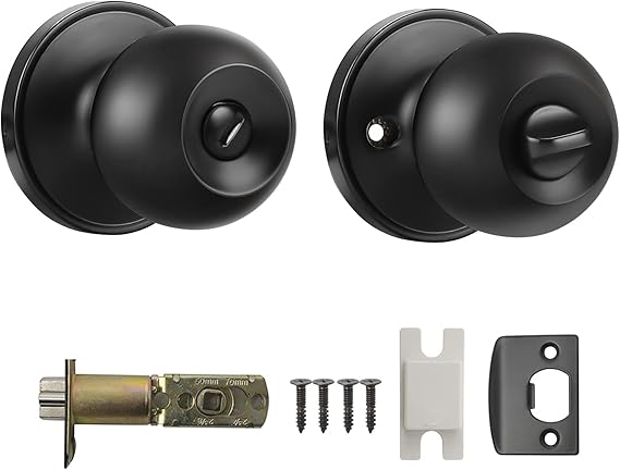 Probrico Black Privacy Interior Keyless Door Knobs for Bedroom and Bathroom RRP 16.30 CLEARANCE XL 9.99