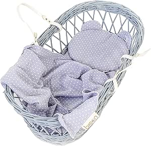 Bisoo Baby Blanket and Cushion Set - 100% Cotton Muslin Baby Blue RRP 32.99 CLEARANCE XL 15.99