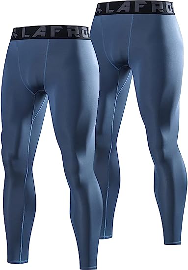 Lafroi 2x Men's Quick Dry Compression Leggings Waistband Small YSK08  Grayish Blue RRP £22.99 CLEARANCE XL £16.99 Clearance Approved Food & Drink  and more