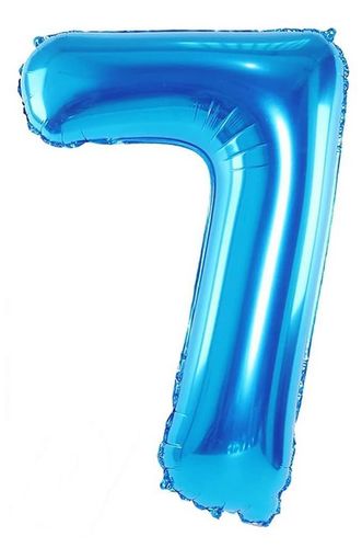 Aotlee Metallic Blue Number 7 Balloon With 50 Pcs Multicoloured 10 Inch Balloons RRP 3.99 CLEARANCE XL 99p