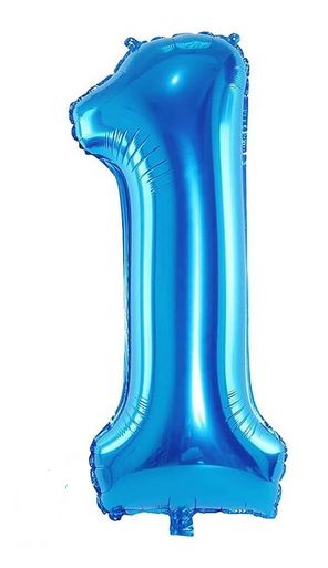 Aotlee Metallic Blue Number 1 Balloon With 50 Pcs Multicoloured 10 Inch Balloons RRP 3.99 CLEARANCE XL 99p