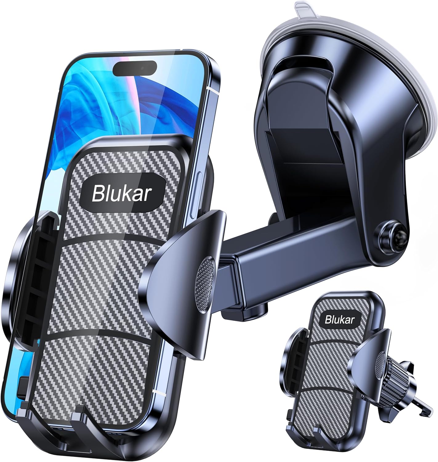 Blukar Car Phone Holder, Adjustable Car Phone Mount Cradle For 4.7 to 6.7 inch Smart phones RRP 10.99 CLEARANCE XL 5.99