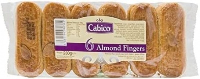 Cabico 6 Almond Fingers 280g (July 24) RRP 1.00 CLEARANCE XL 0.59 or 2 for 1